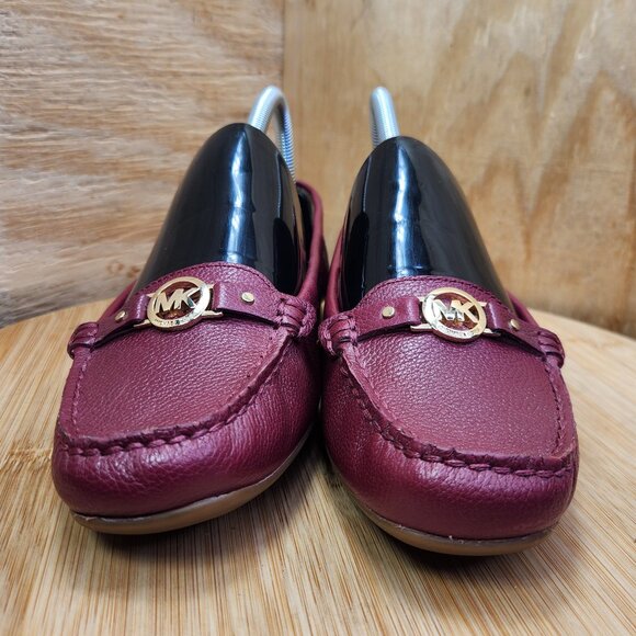 Michael Kors May Moc Square Toe Leather Slip On Loafers Size 7.5 Shoes - Picture 2 of 9